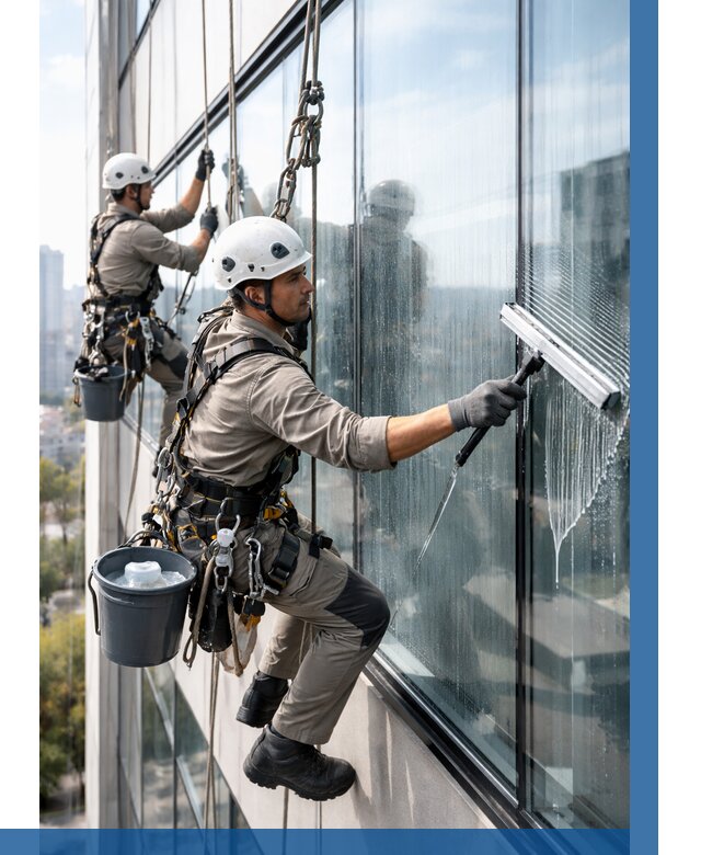 Мойка окон альпинистами в Химках от 4665 р. | ВЫСОТНИК-Хмк