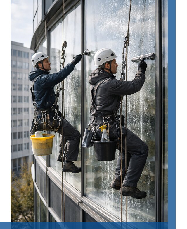 Мойка панорамных окон в Химках от 363 р. заказать у ВЫСОТНИК-Хмк