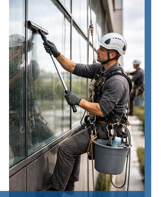 Мойка стеклянных фасадов в Химках от 207 р. | ВЫСОТНИК-Хмк