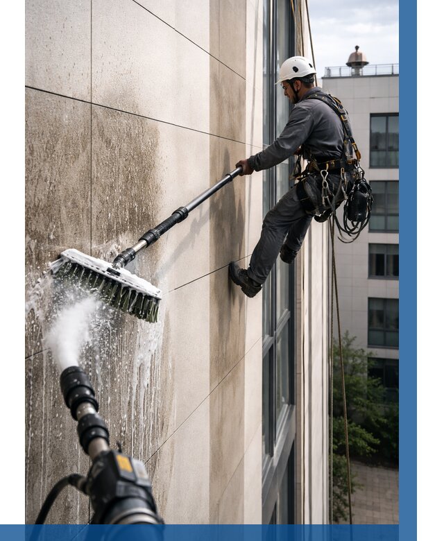 Мойка фасада из керамогранита в Химках от 311 р. | ВЫСОТНИК-Хмк