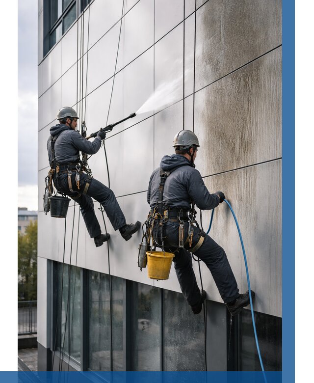 Мойка фасада из композита в Химках по цене от 311 р. | ВЫСОТНИК-Хмк