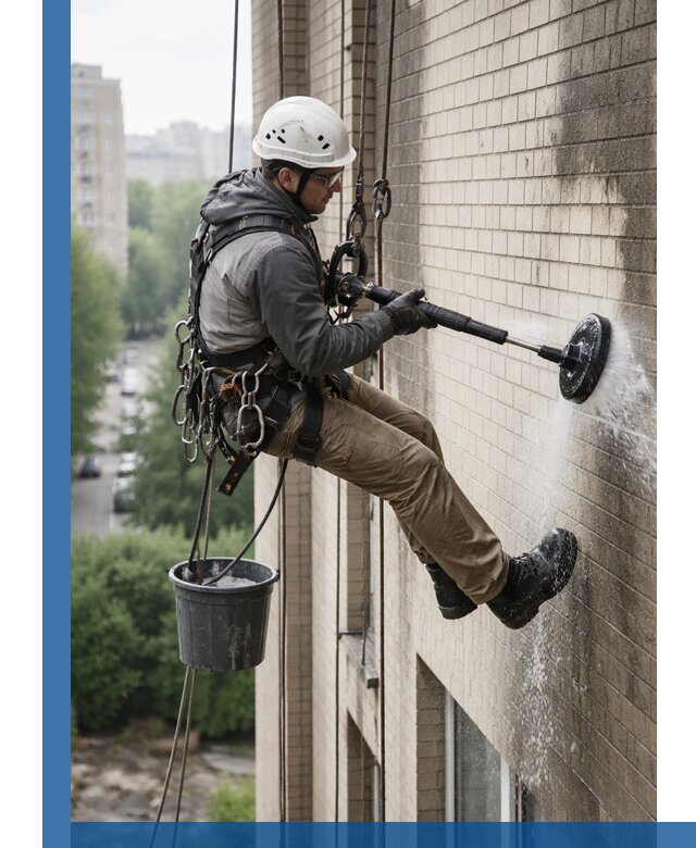 Очистка фасада от копоти в Химках профессионально и безопасно