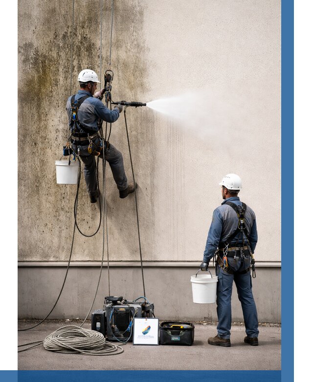 Очистка фасада от плесени в Химках от 311 р. | ВЫСОТНИК-Хмк