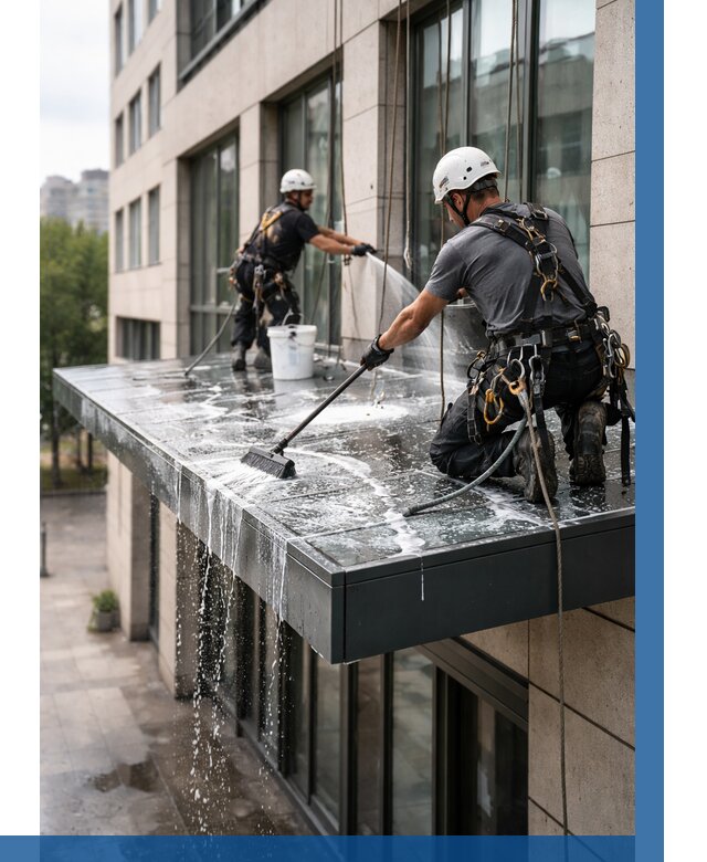 Мойка козырьков и навесов в Химках от 3628 р. | ВЫСОТНИК-Хмк