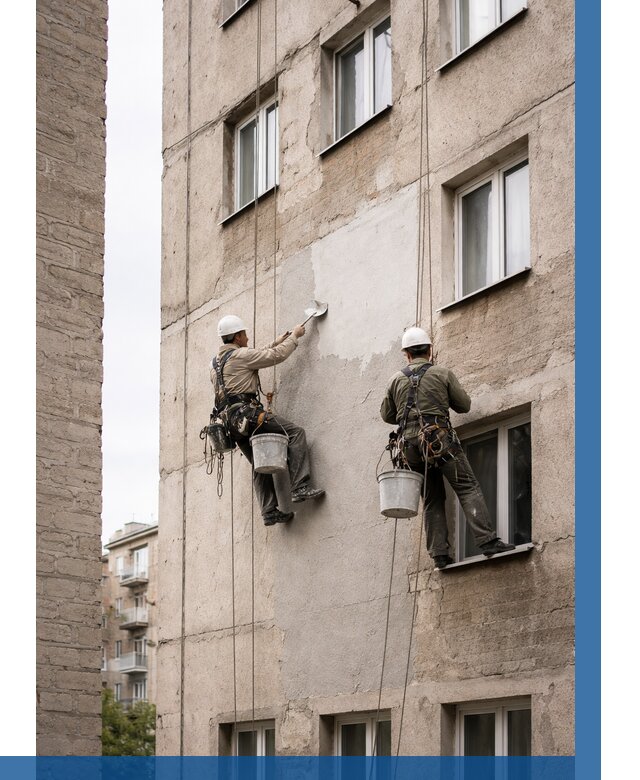 Косметический ремонт фасада в Химках от 1140 р. | ВЫСОТНИК-Хмк