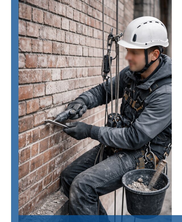 Расшивка кирпичных швов фасадов и стен, ремонт в Химках