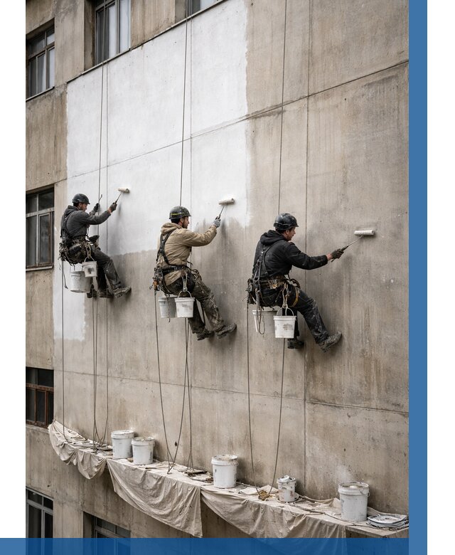 Покраска бетонного фасада в Химках от 363 р за м2 | ВЫСОТНИК-Хмк