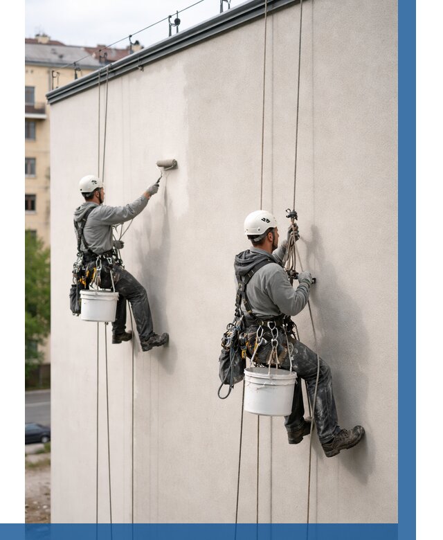 Покраска оштукатуренного фасада в Химках от 332 р. | ВЫСОТНИК-Хмк