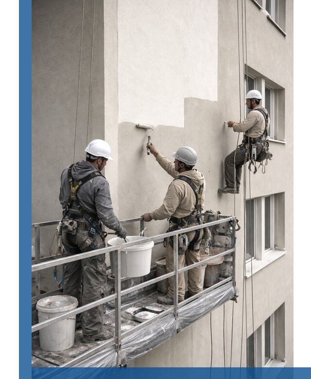 Покраска оштукатуренного фасада в Химках под ключ с гарантией