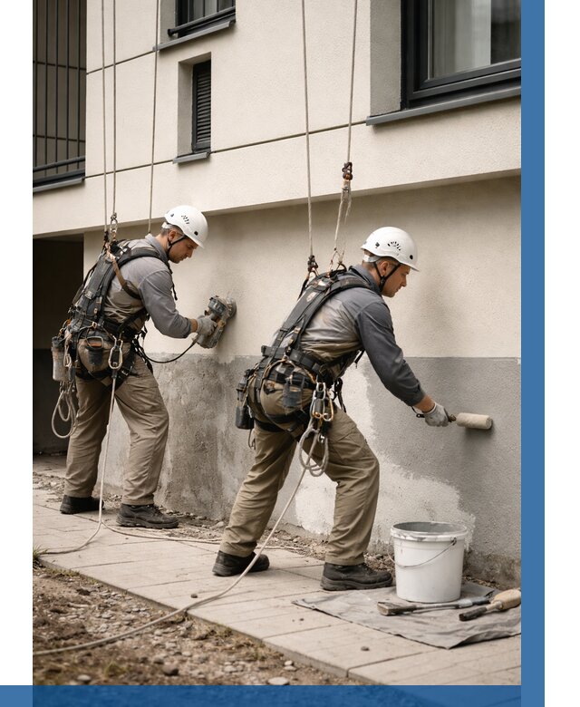 Окраска цоколя здания в Химках от 467 р. под ключ | ВЫСОТНИК-Хмк