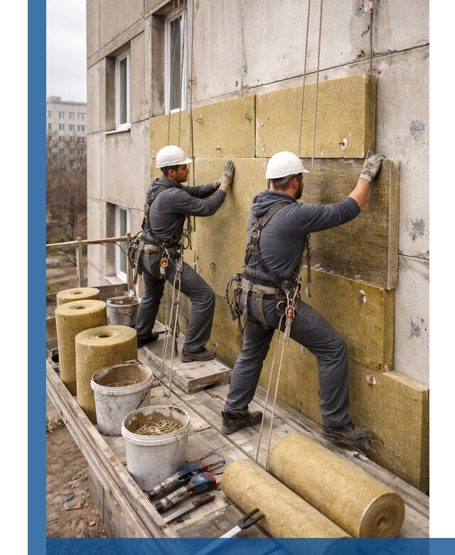 Утепление фасада минватой в Химках под ключ с гарантией