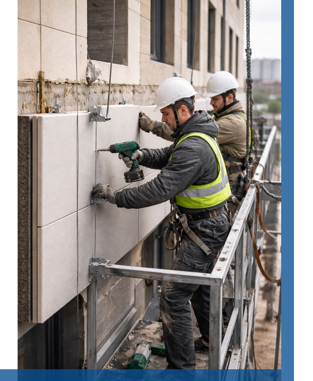 Монтаж фасадных термопанелей в Химках от 1555 р. | ВЫСОТНИК-Хмк