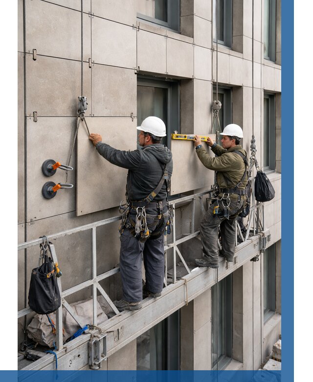 Монтаж керамогранита на фасад в Химках от 2592 р. | ВЫСОТНИК-Хмк