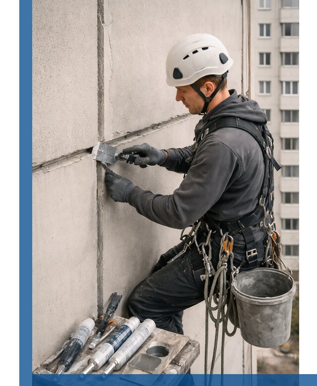 Ремонт межпанельных швов в Химках герметизация и восстановление