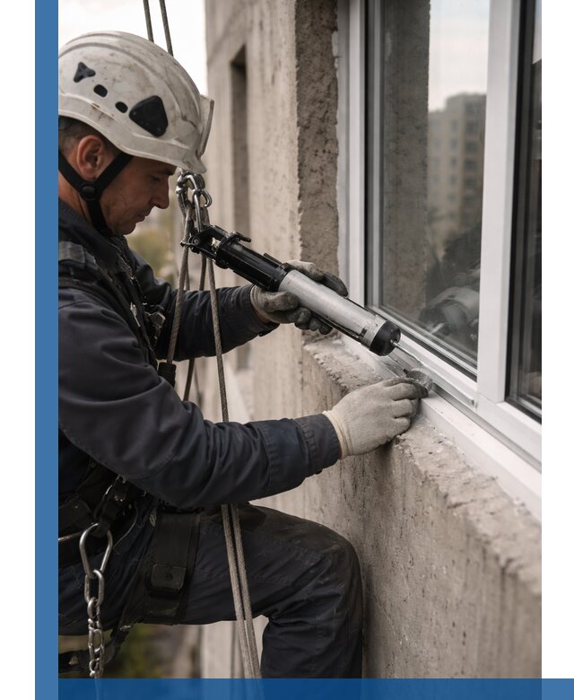 Герметизация оконных швов снаружи в Химках профессионально