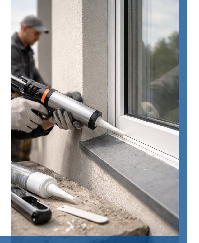 Герметизация монтажных швов окон в Химках от 674 р. | ВЫСОТНИК-Хмк