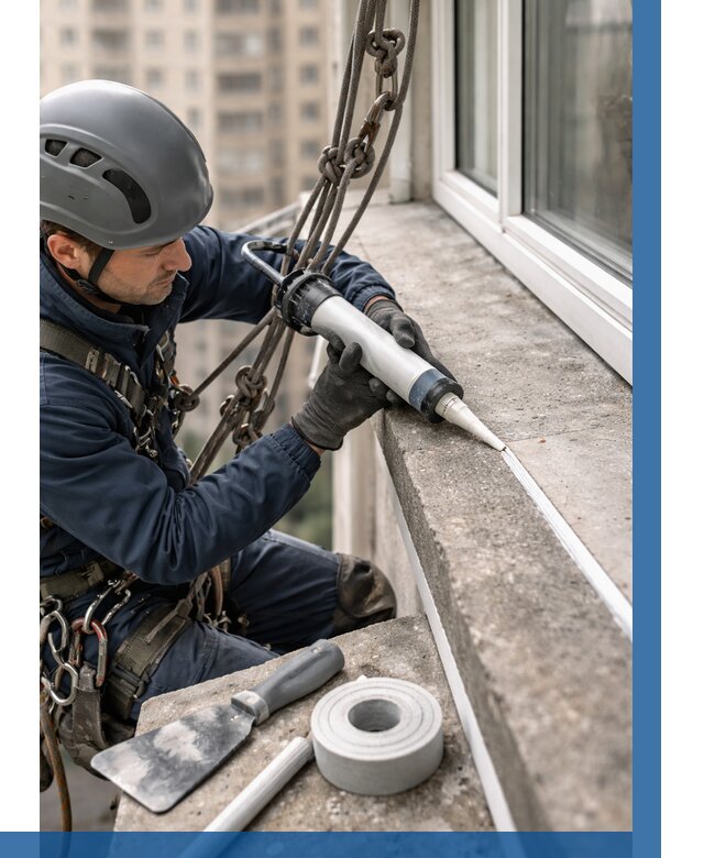 Герметизация балконного козырька в Химках от 4665 р. | ВЫСОТНИК-Хмк