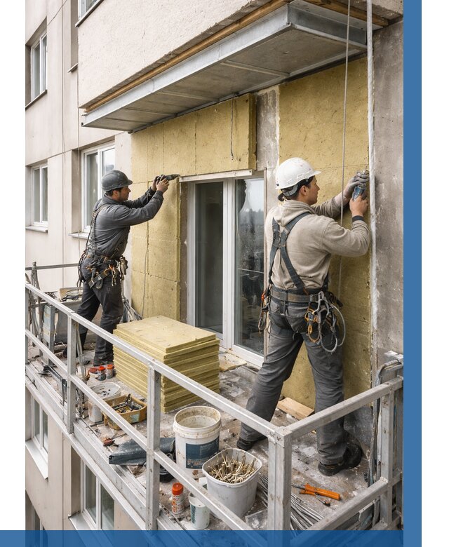 Утепление балкона снаружи в Химках от 1659 р. под ключ ВЫСОТНИК-Хмк