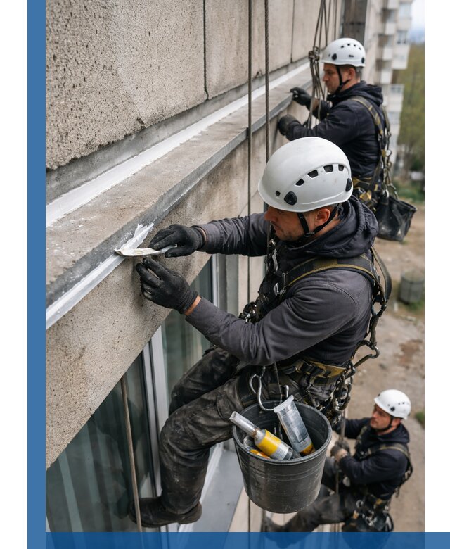 Герметизация примыкания балкона в Химках под ключ с гарантией