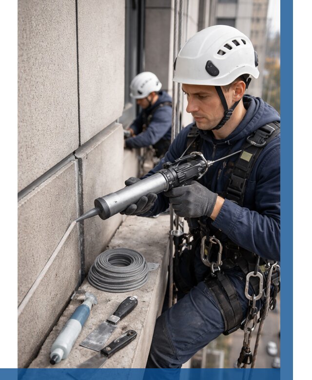 Герметизация деформационных швов фасада в Химках от 726 | ВЫСОТНИК-Хмк