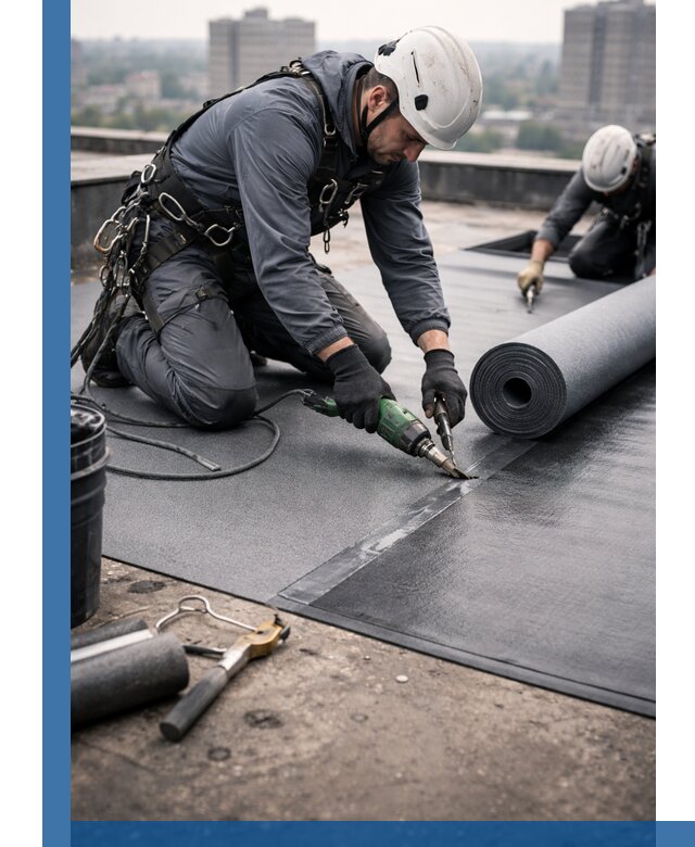 Ремонт мягкой кровли в Химках с выездом промальпинистов