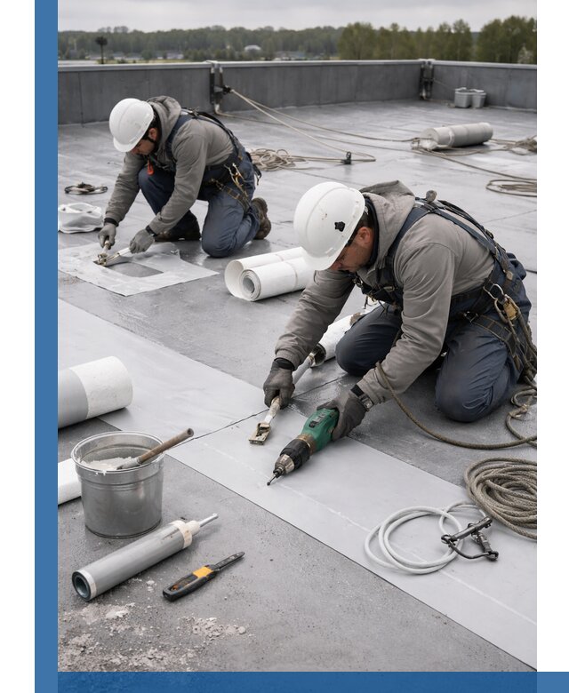 Ремонт мембранной кровли в Химках качественно и с гарантией