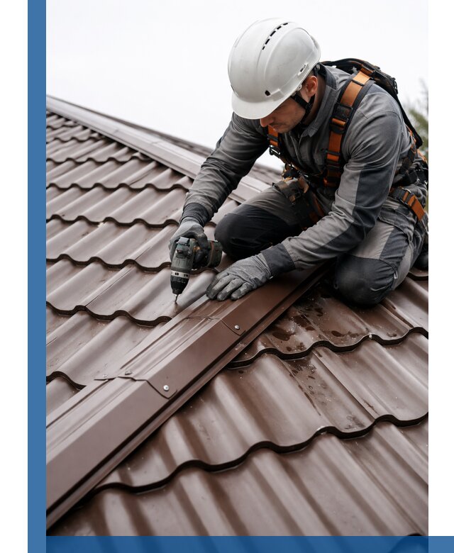 Ремонт металлочерепицы на крыше в Химках профессионально