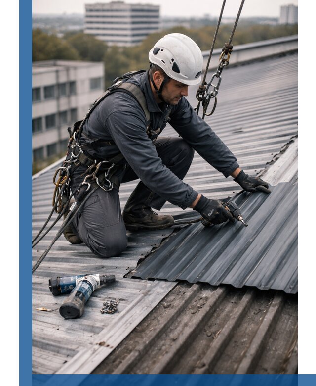 Ремонт профнастила на кровле в Химках, работы под ключ