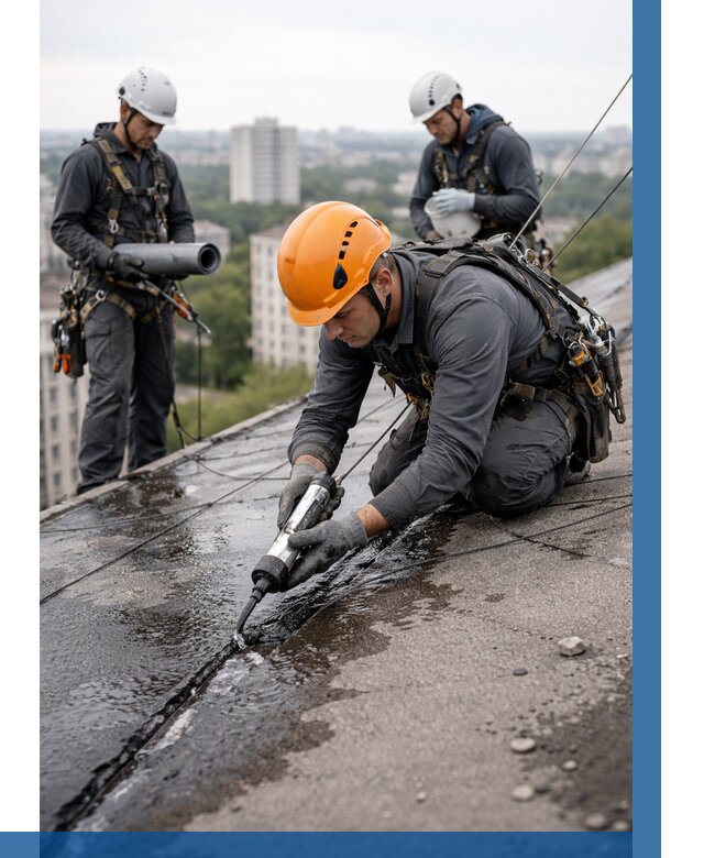 Устранение протечек кровли в Химках от 12440 р. | ВЫСОТНИК-Хмк