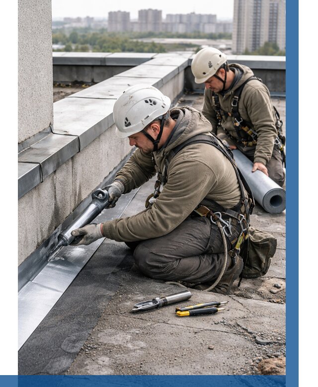 Ремонт кровельных примыканий в Химках от 1244 р. | ВЫСОТНИК-Хмк