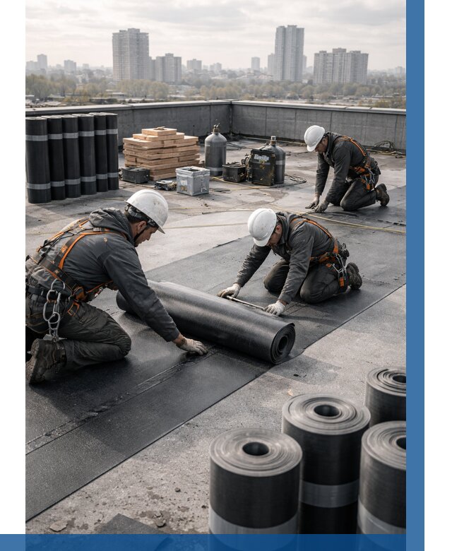 Монтаж мягкой кровли под ключ в Химках от 467 р. | ВЫСОТНИК-Хмк