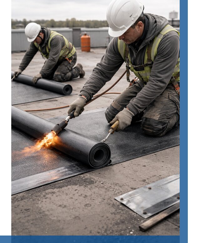 Монтаж наплавляемой кровли в Химках от 881 р. — ВЫСОТНИК-Хмк