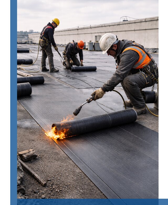 Монтаж наплавляемой кровли в Химках профессионально