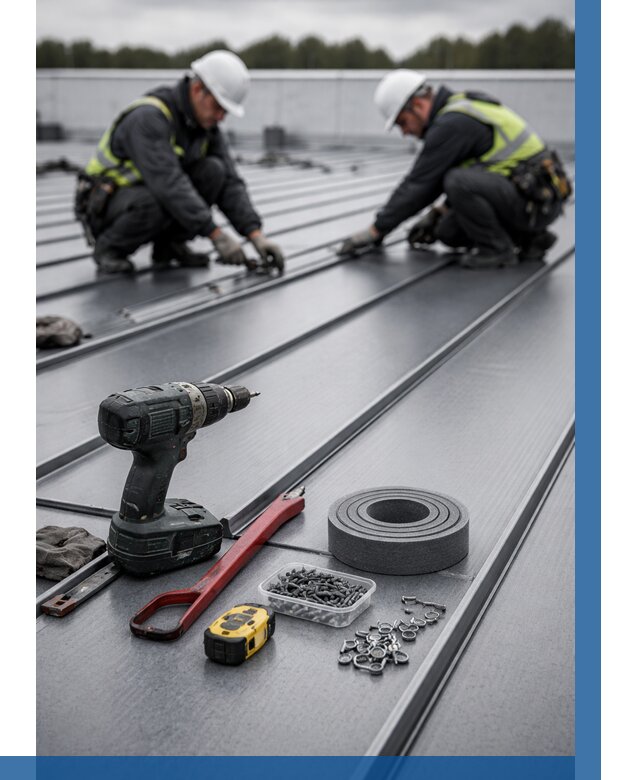 Монтаж фальцевой кровли в Химках от 1866 р. | ВЫСОТНИК-Хмк