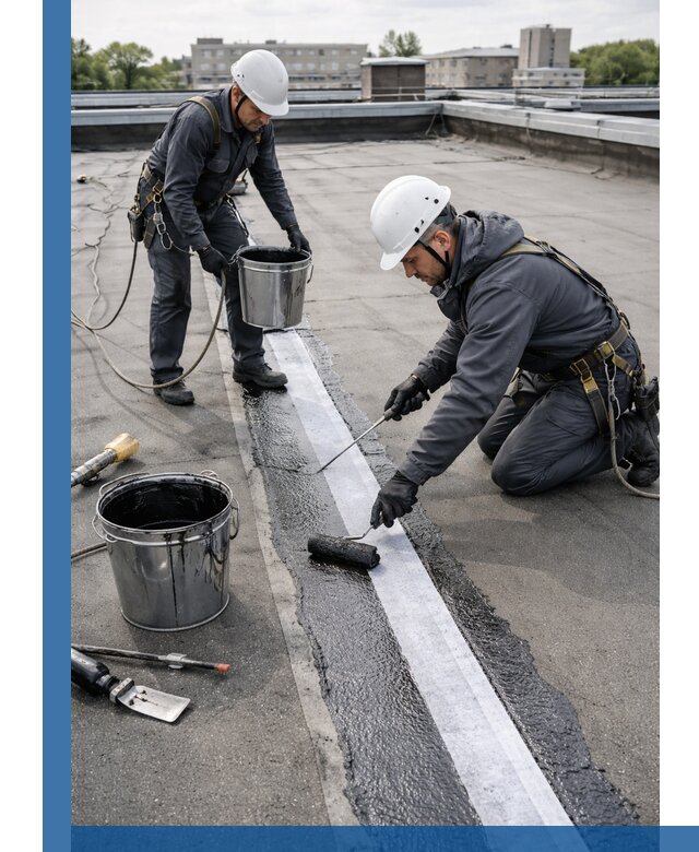 Гидроизоляция кровли мастикой в Химках надежная защита