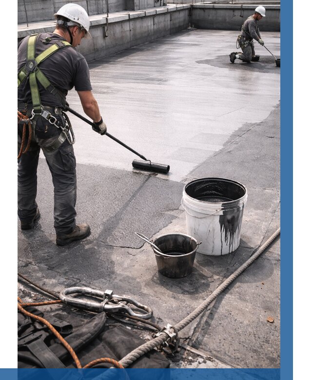 Гидроизоляция кровли жидкой резиной в Химках от 518 р. | ВЫСОТНИК-Хмк