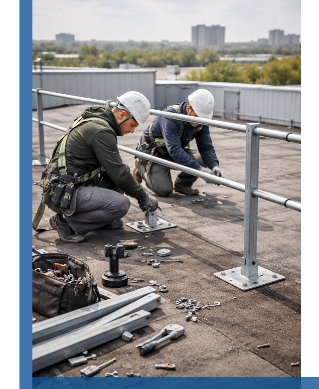 Монтаж кровельного ограждения в Химках под ключ с гарантией