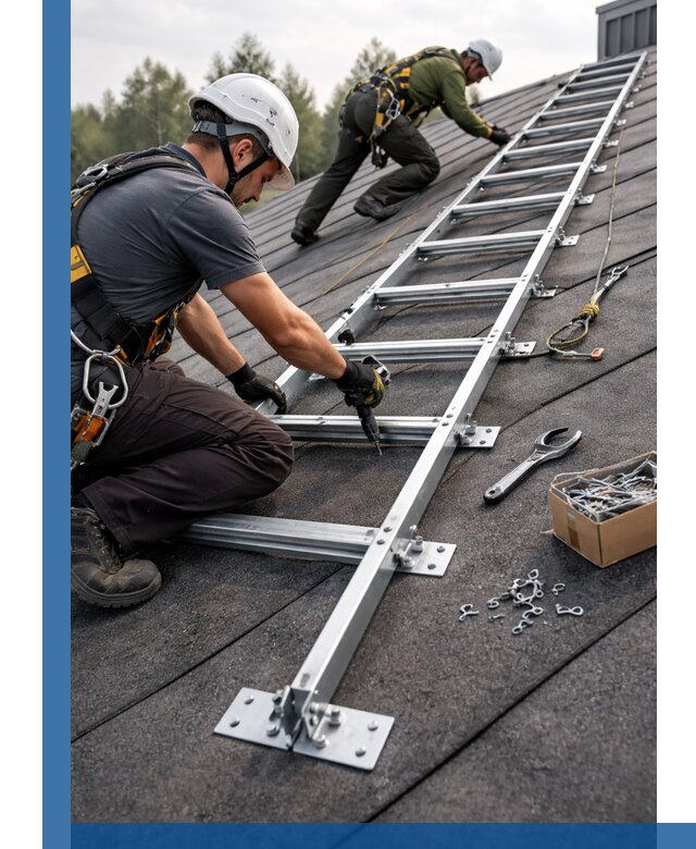 Профессиональный монтаж кровельной лестницы в Химках под ключ