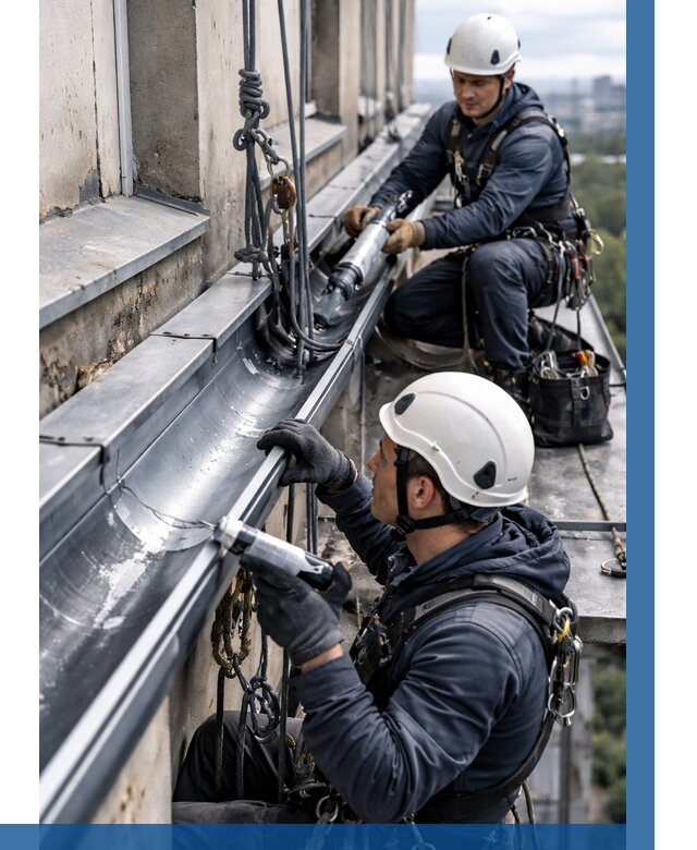 Ремонт водосточных желобов в Химках от 6739 р. | ВЫСОТНИК-Хмк