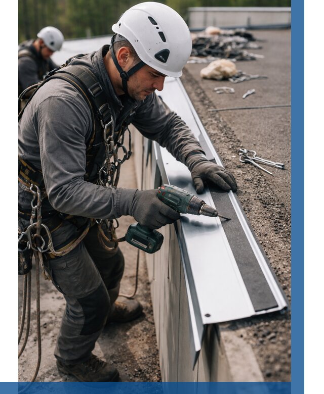 Монтаж капельника на кровле в Химках от 311 р. | ВЫСОТНИК-Хмк