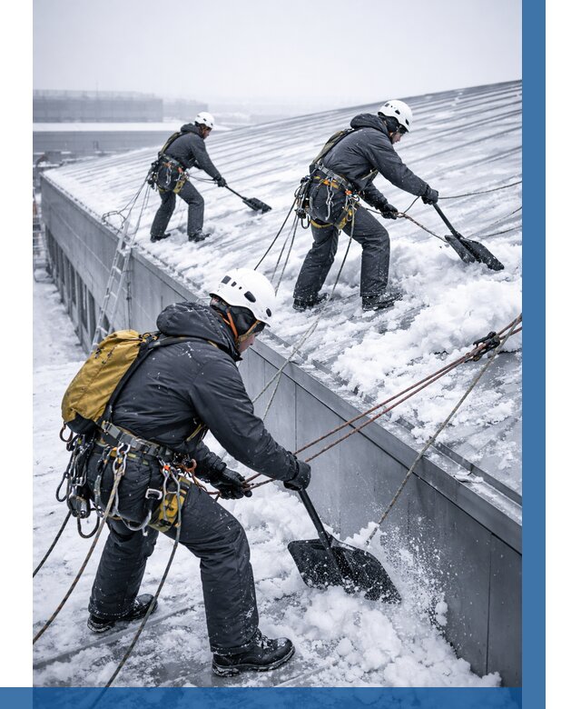 Очистка навесов от снега в Химках от 4665 р. | ВЫСОТНИК-Хмк