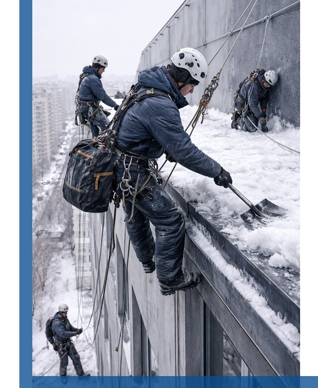 Абонентское обслуживание кровли зимой в Химках регулярный уход