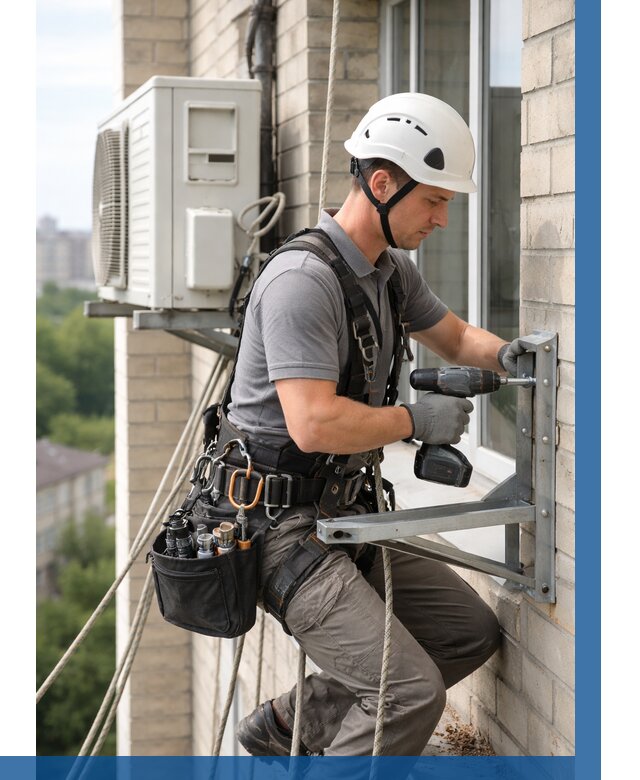 Установка кронштейнов кондиционера в Химках от 3628 р. | ВЫСОТНИК-Хмк