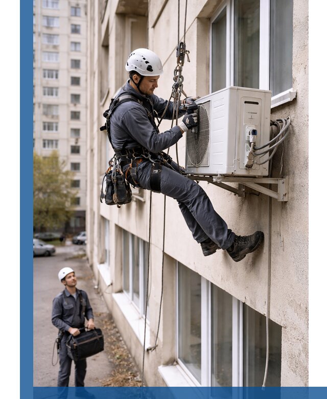 Демонтаж внешнего блока кондиционера в Химках профессионально