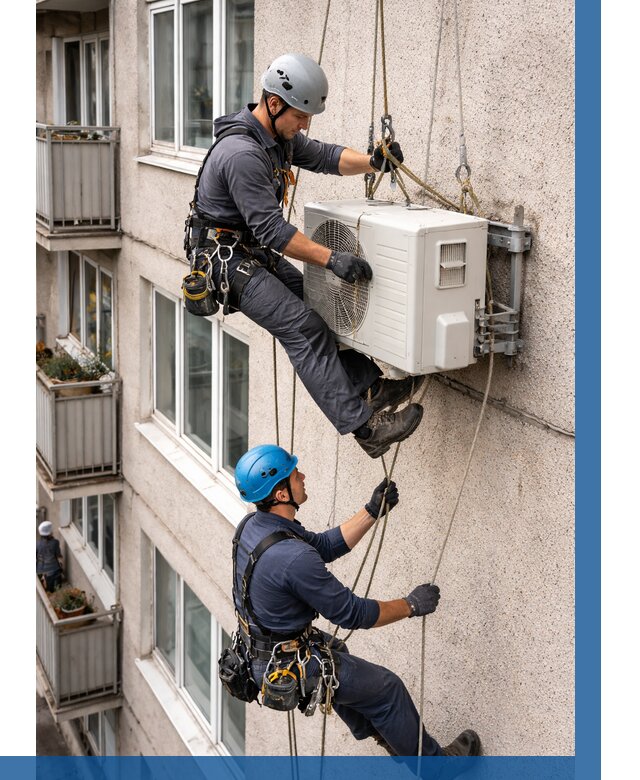 Перенос внешнего блока кондиционера в Химках от 9330 р.| ВЫСОТНИК-Хмк