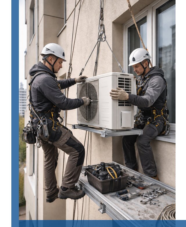 Перенос внешнего блока кондиционера в Химках с монтажом и крепежом