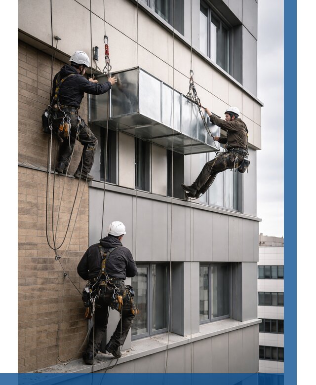 Монтаж воздуховодов на фасаде в Химках от 1555 р. | ВЫСОТНИК-Хмк