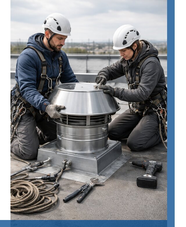 Установка дефлекторов на кровле в Химках от 4665 р. | ВЫСОТНИК-Хмк