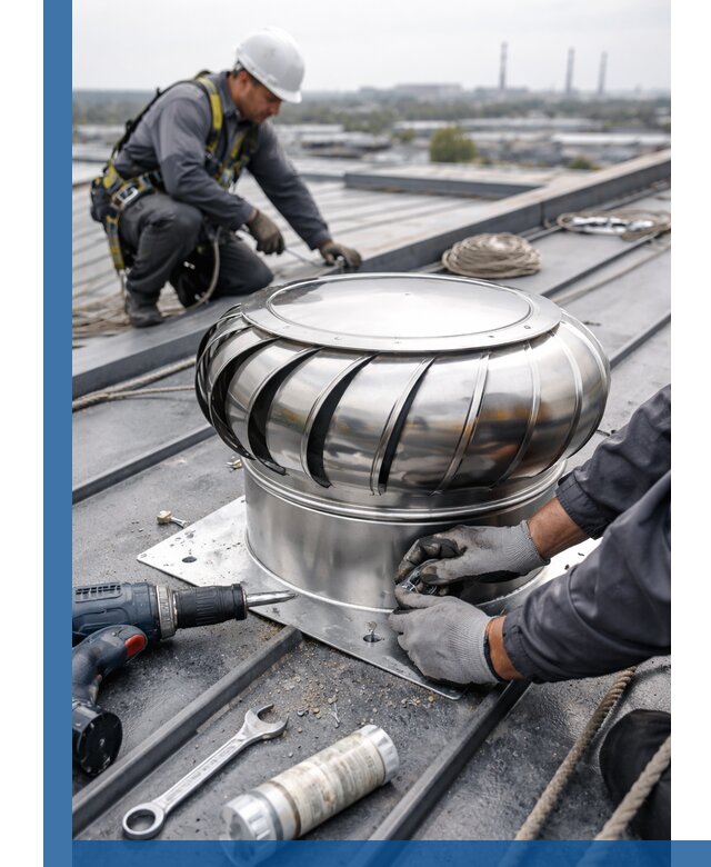 Установка дефлекторов на кровле в Химках профессионально