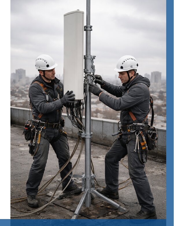 Монтаж антенн связи на крыше в Химках от 8812 р. | ВЫСОТНИК-Хмк